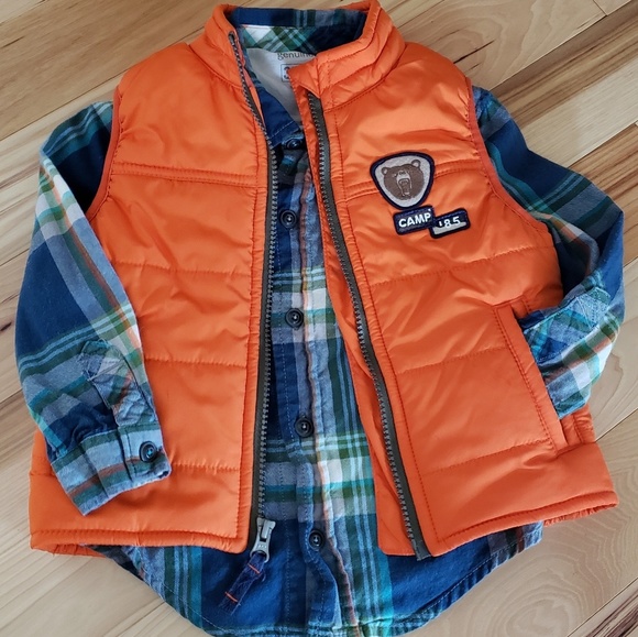 Boys size 24months vest and plaid shirt - Picture 3 of 4
